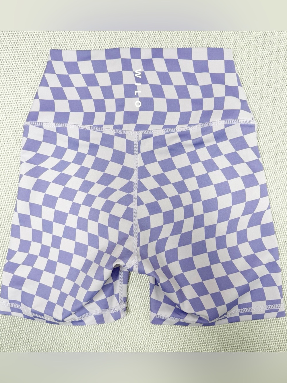 Wilo The Label Purple Checkerboard Biker Shorts Size XS‎